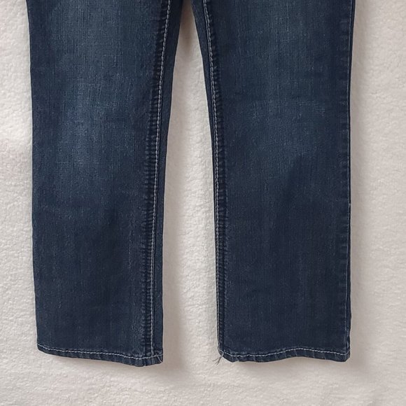 Code Bleu 32X32 Straight Embroidered Studded Flap Pockets Double Button Jeans - Picture 5 of 13